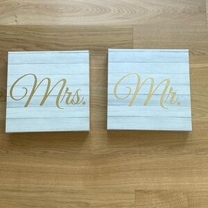 SOLD - Mrs and Mr wall frame